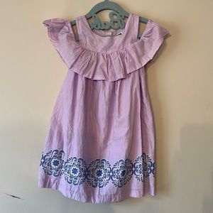 Janie and Jack girls size4 lavender cold shoulder dress